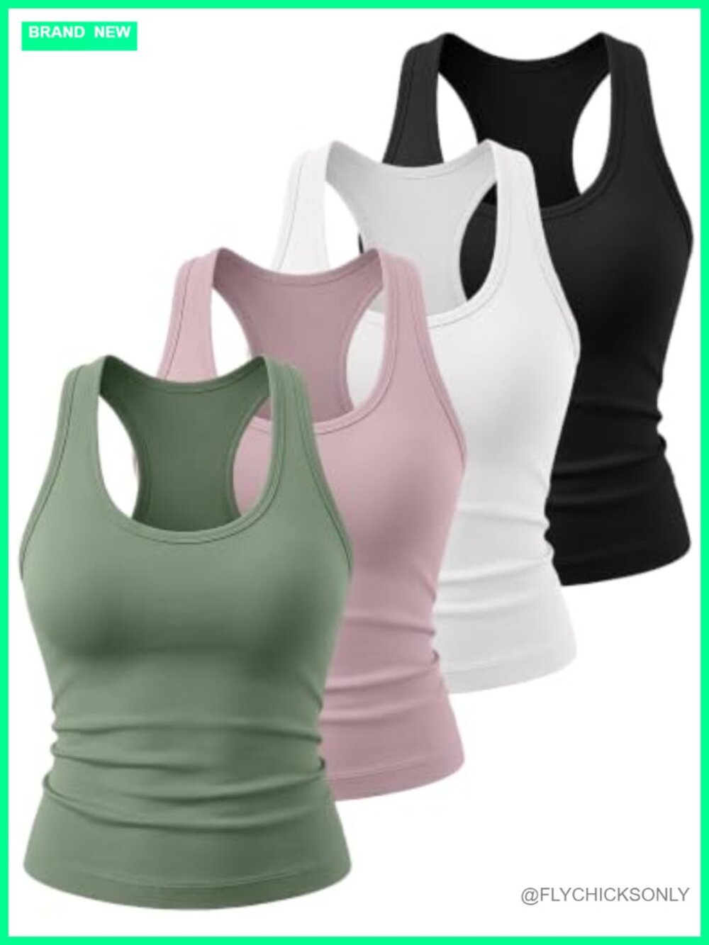 Women's Racerback Workout Tank Top Fitted Sleeveless Spandex Blend Gym Yoga